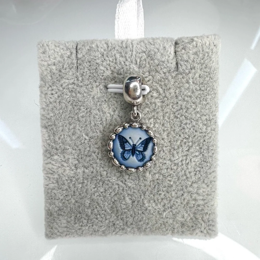PANDORA retired Butterfly Cameo Charm - Picture 5 of 5